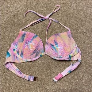 Victoria’s Secret Sequined Tropical Bikini Top